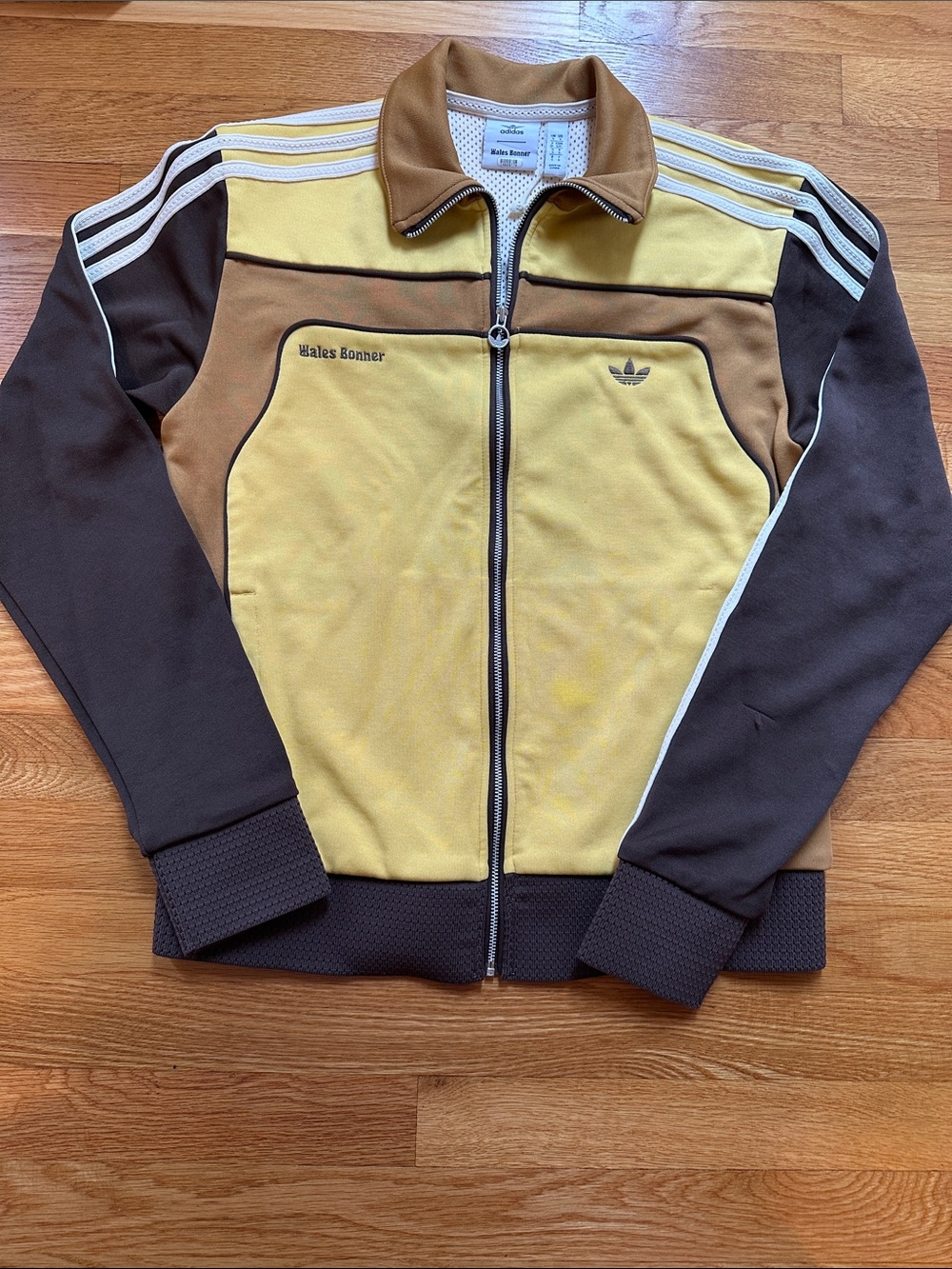 Adidas Wales  Bonner adidas Yellow and Brown Zip-Front Track Jacket men’s small